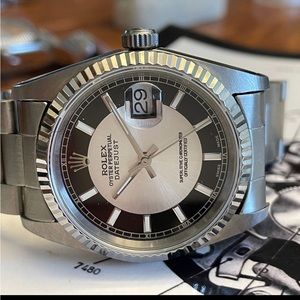 Rolex date just Frankenstein with tuxedo dial